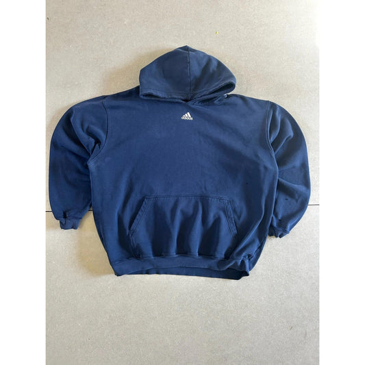 2000s Vintage Adidas Navy Center Logo Hoodie Size XXL - | Martin City Vintage