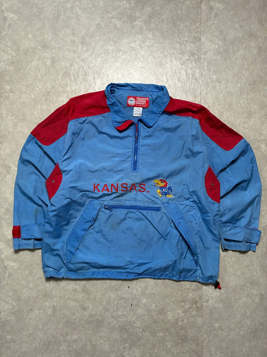 90s Vintage Kansas Jayhawks Blue Pullover -XL - XL | Martin City Vintage