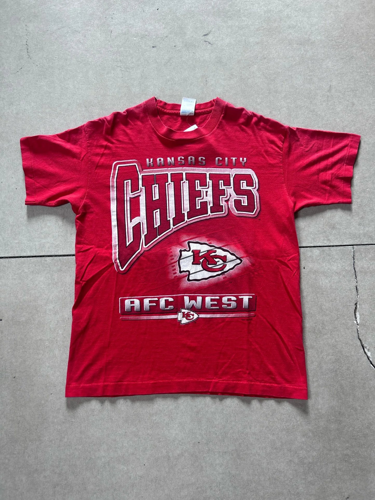 90s Vintage Kansas City Chiefs Artex Red T Shirt Size L - | Martin City Vintage