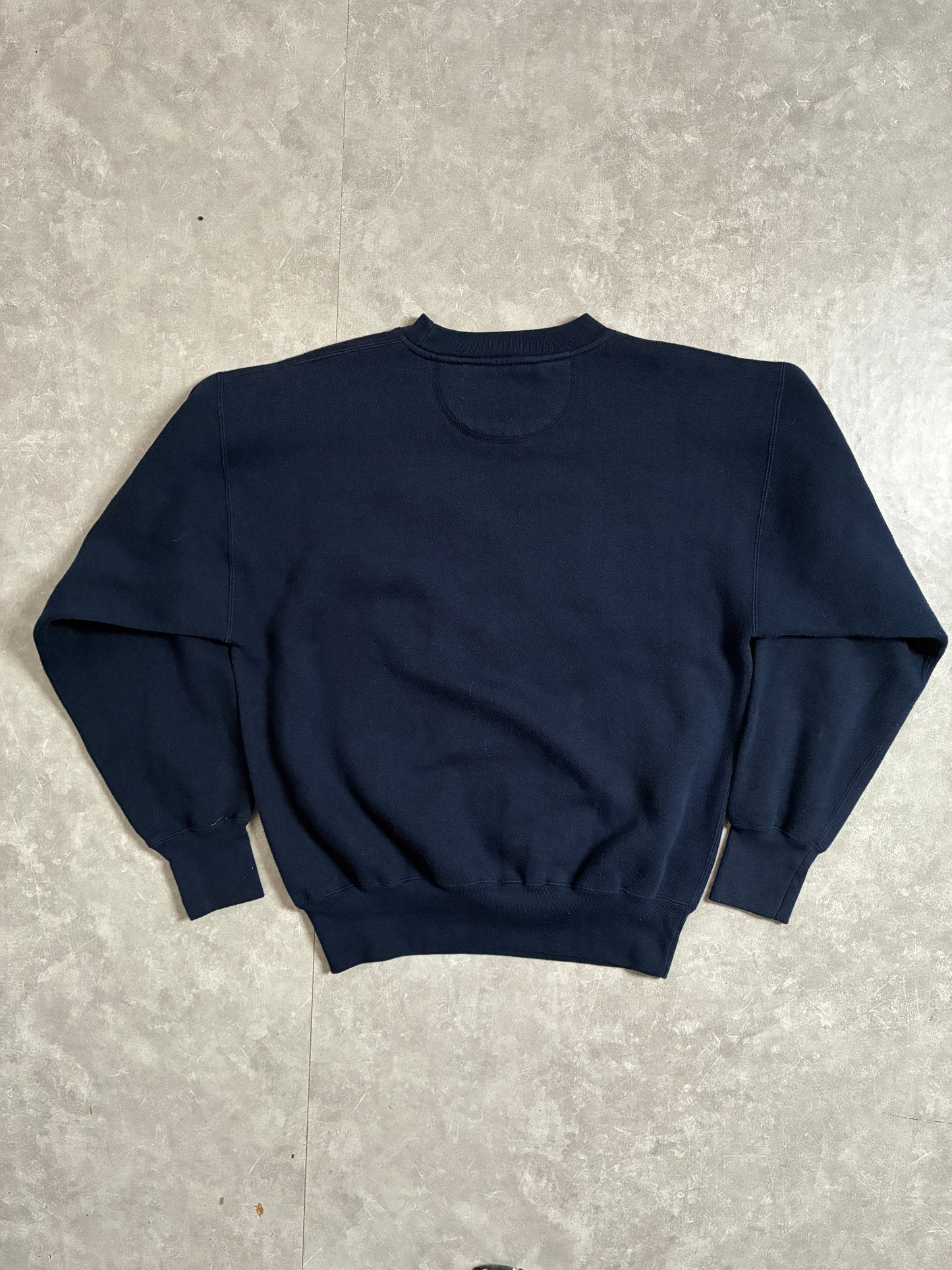90s Vintage Illinois Fighting Illini Embroidered Navy Crewneck -L
