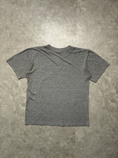 90s Vintage Kansas Jayhawks Final Four Distressed Grey T-Shirt -L