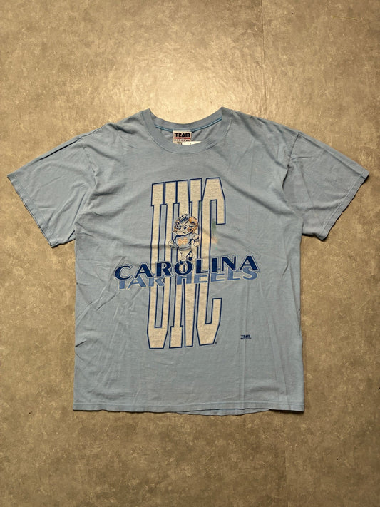 90s Vintage North Carolina Tarheels Distressed Light Blue T-Shirt -XL - XL | Martin City Vintage