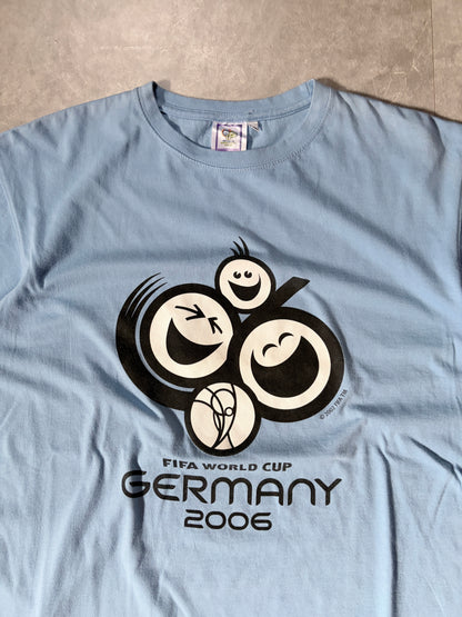2006 Vintage Fifa World Cup Germany Baby Blue T Shirt -XL