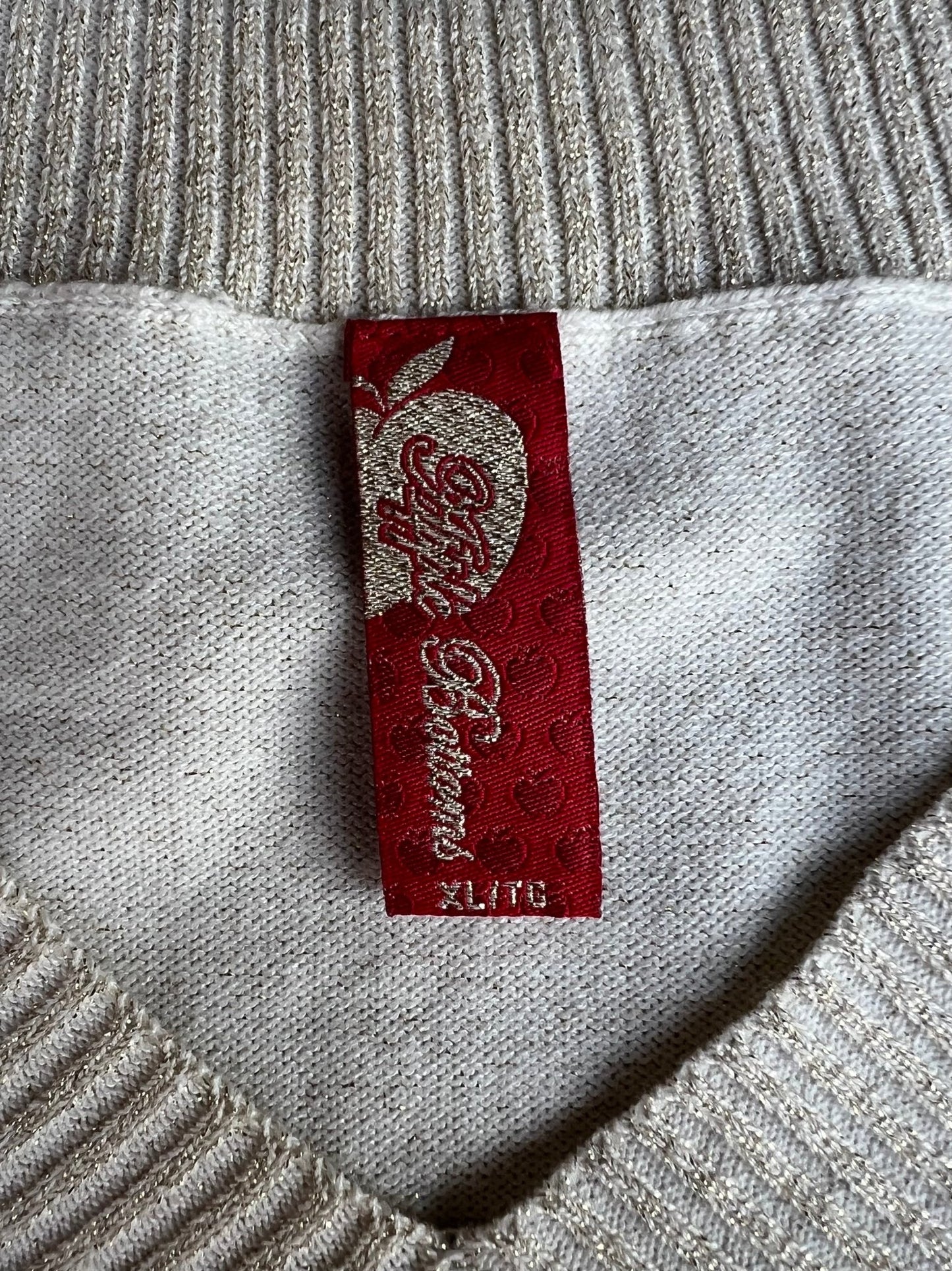 2000s Vintage Apple Bottom Gold Embroidered Sweater Top Size XL - XL | Martin City Vintage