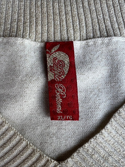 2000s Vintage Apple Bottom Gold Embroidered Sweater Top Size XL - XL | Martin City Vintage