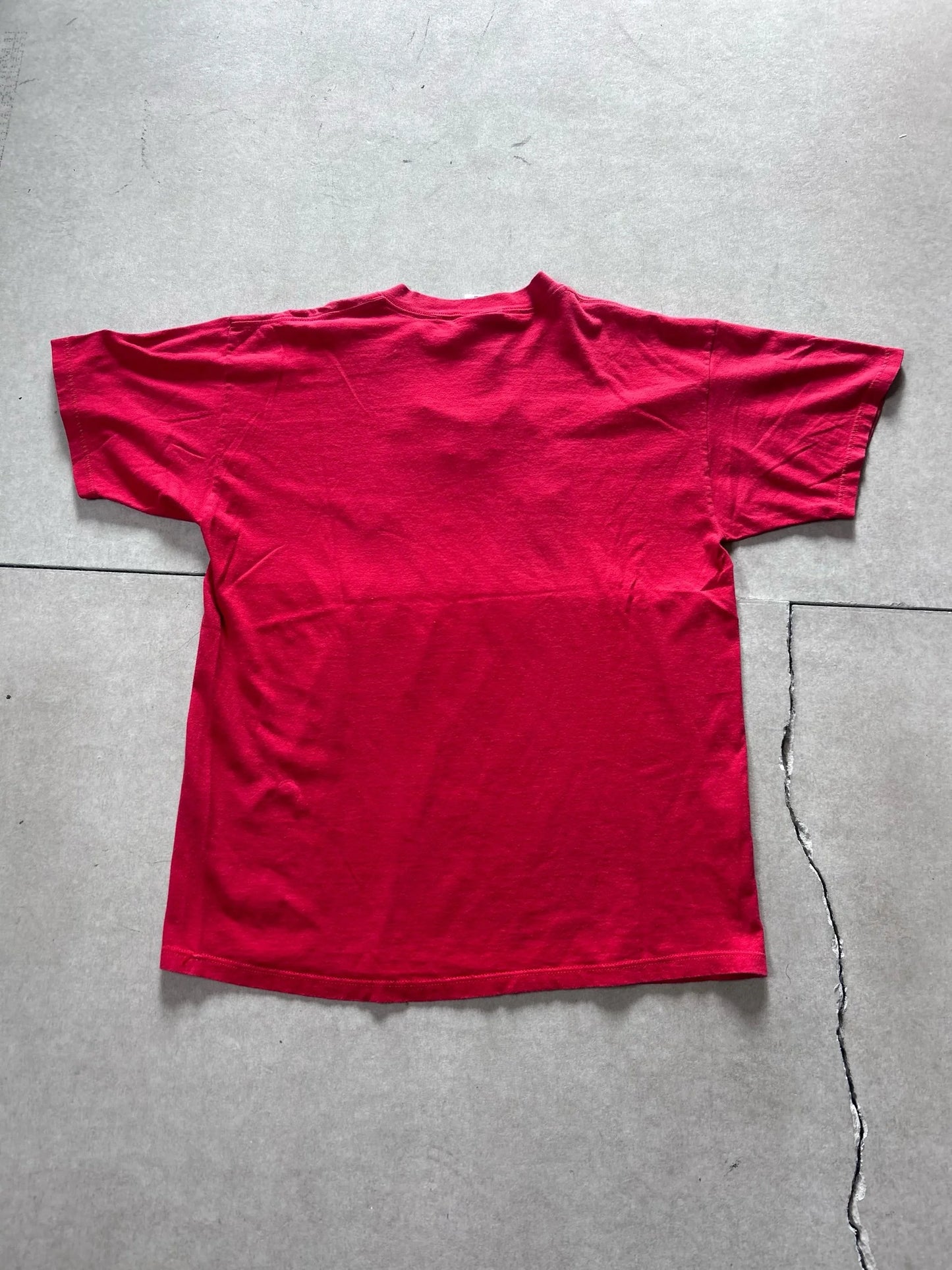 90s Vintage Kansas City Chiefs Embroidered Logo Athletic Red T Shirt Size L - | Martin City Vintage