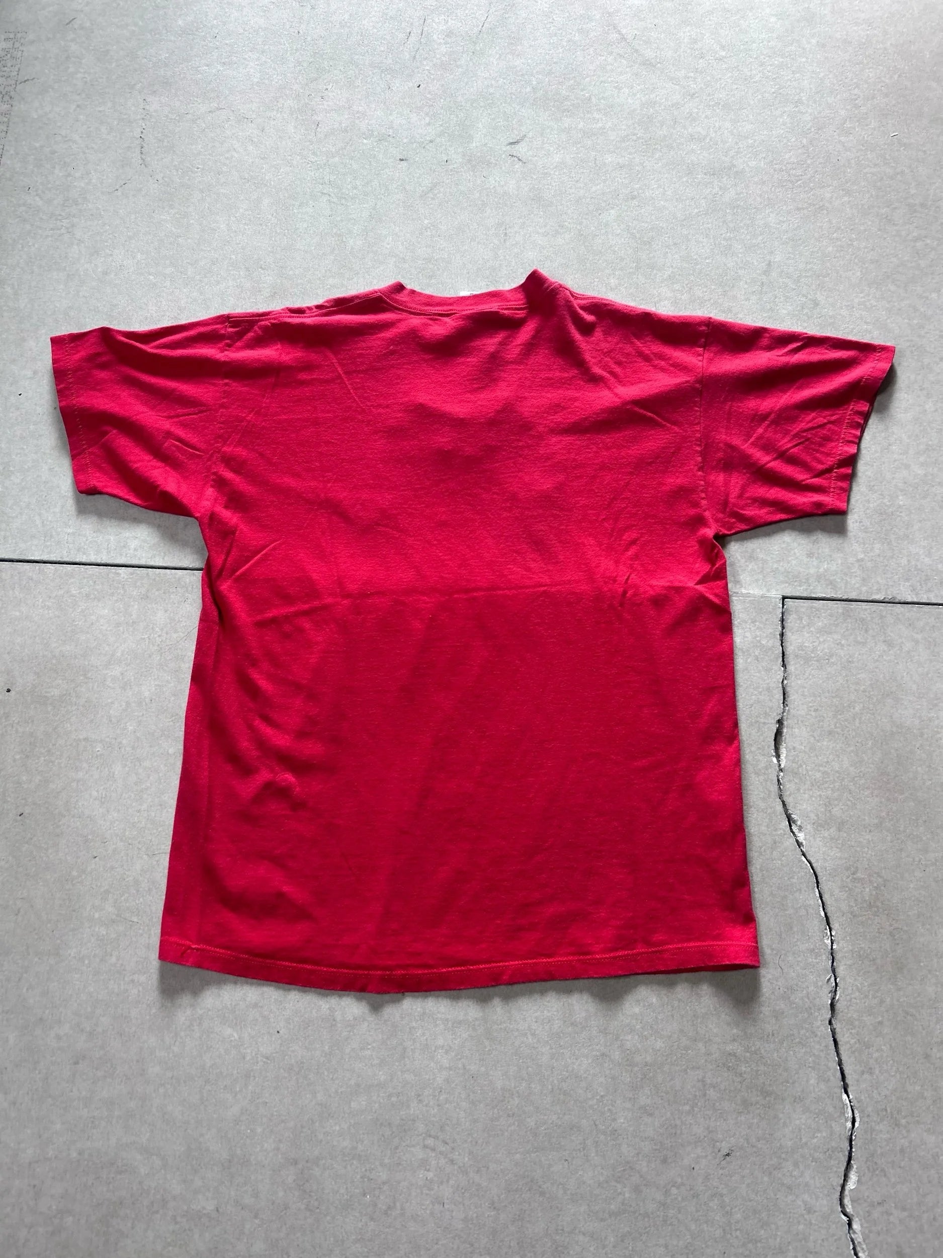90s Vintage Kansas City Chiefs Embroidered Logo Athletic Red T Shirt Size L - | Martin City Vintage