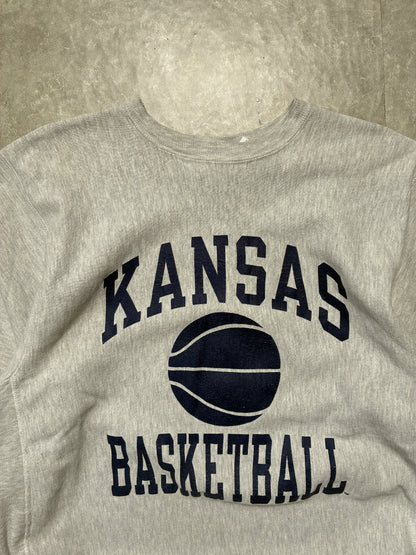 90s Vintage Kansas Jayhawks Basketball Champion Reverse Weave -XXL