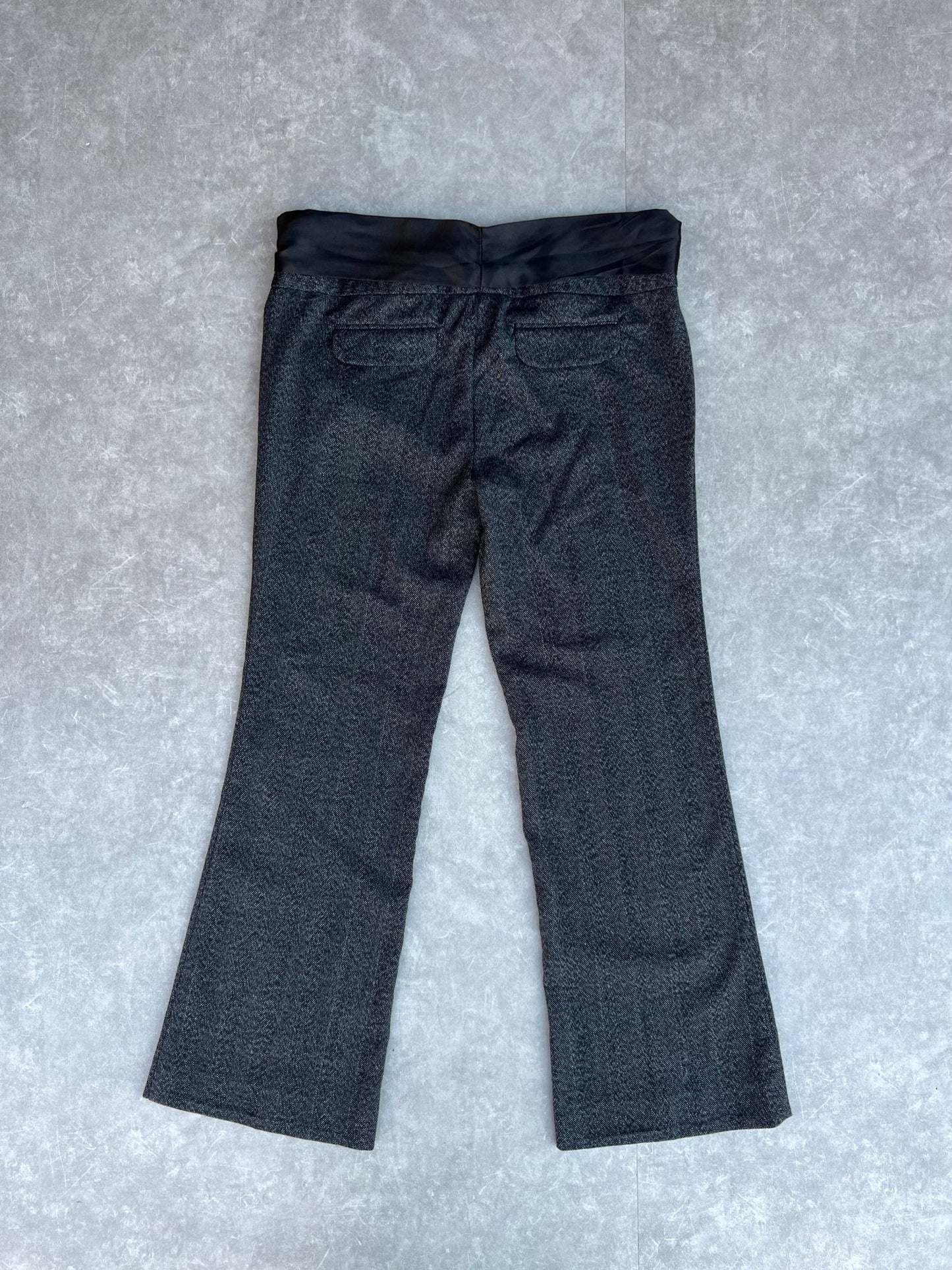 2000s Vintage Charlotte Russe Gray Tweed Trousers - 11 - 11 | Martin City Vintage