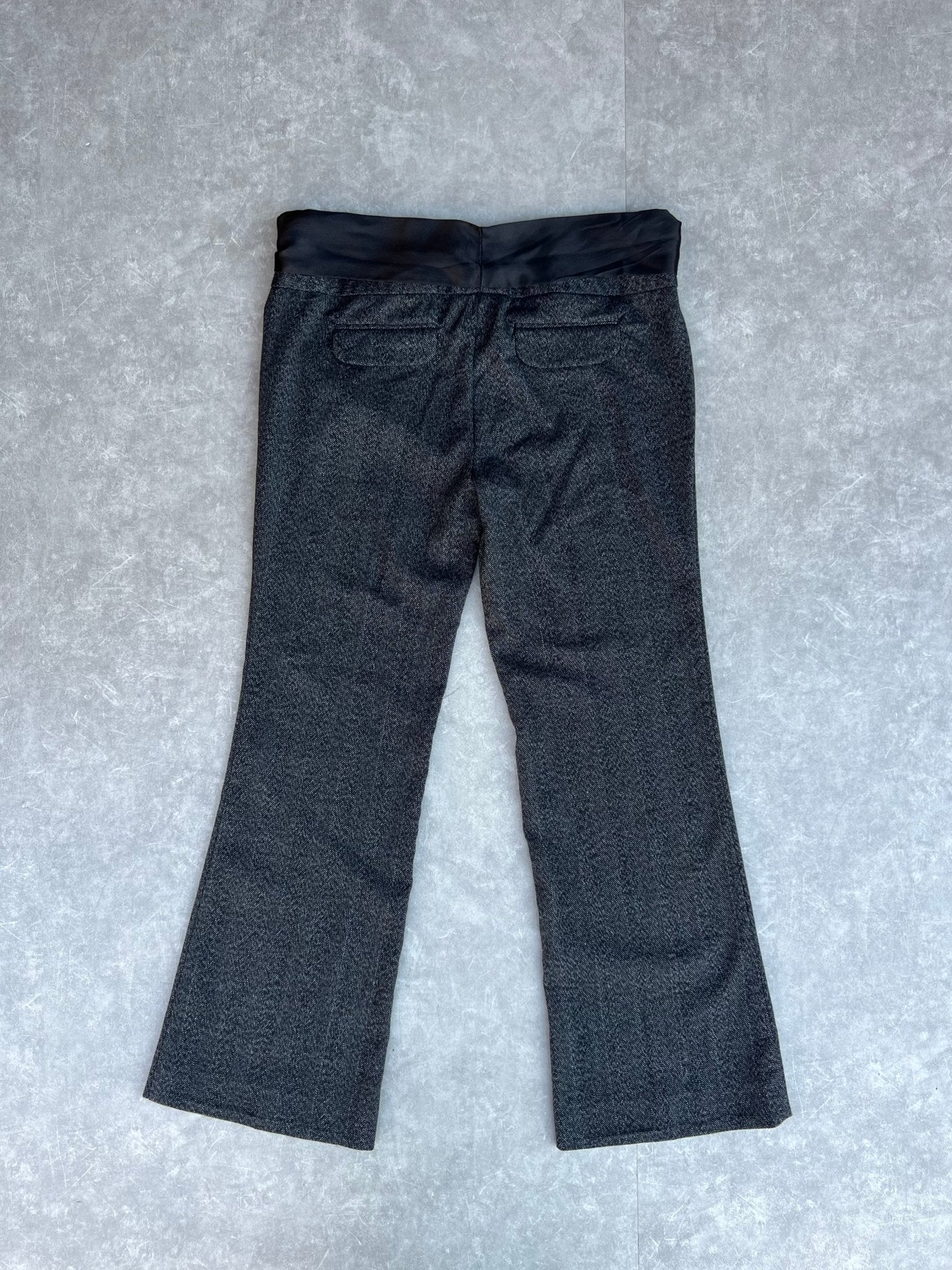 2000s Vintage Charlotte Russe Gray Tweed Trousers - 11 - 11 | Martin City Vintage