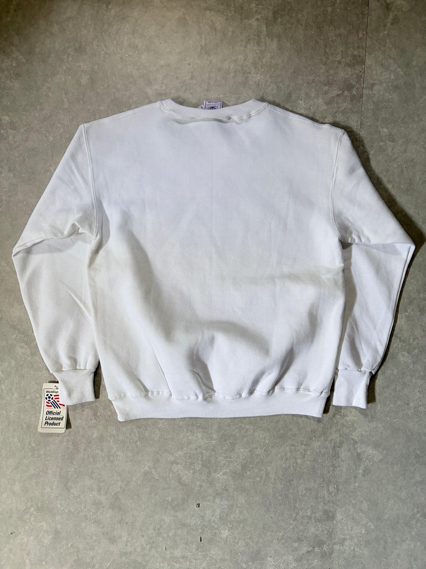 1994 Vintage FIFA World Cup USA Deadstock White Crewneck -M