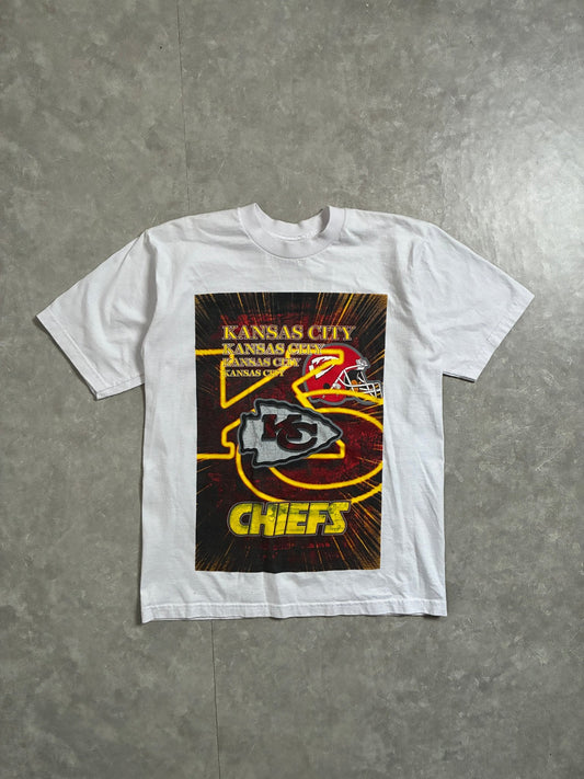 2000s Vintage Kansas City Chiefs Big Print White T-Shirt -M - M | Martin City Vintage