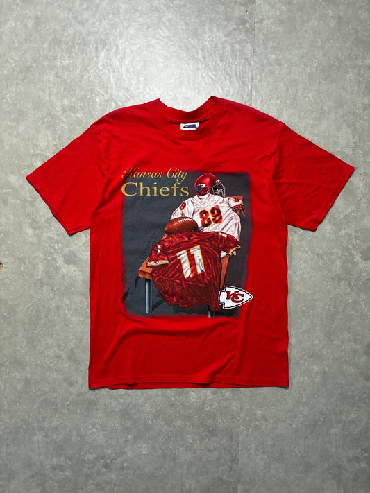90s Vintage Kansas City Chiefs Deadstock Locker Room T-Shirt -L - L | Martin City Vintage