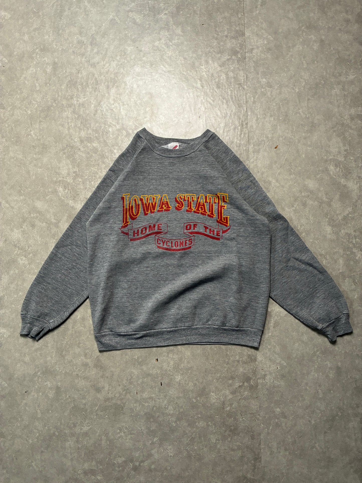 90s Vintage Iowa State Cyclones Grey Crewneck -XL