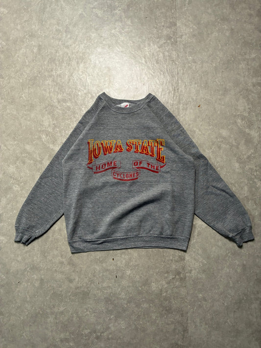 90s Vintage Iowa State Cyclones Grey Crewneck -XL - XL | Martin City Vintage