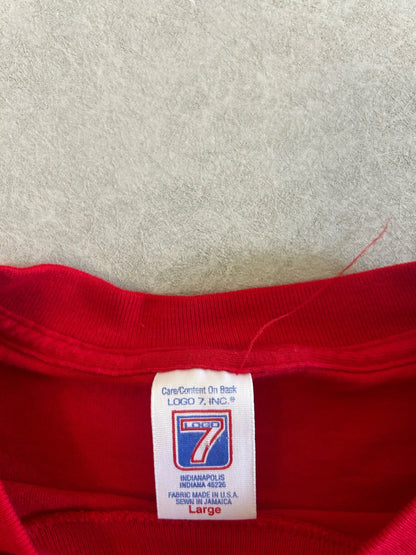 90s Vintage Kansas City Chiefs Script Oval Red T Shirt Size L - | Martin City Vintage