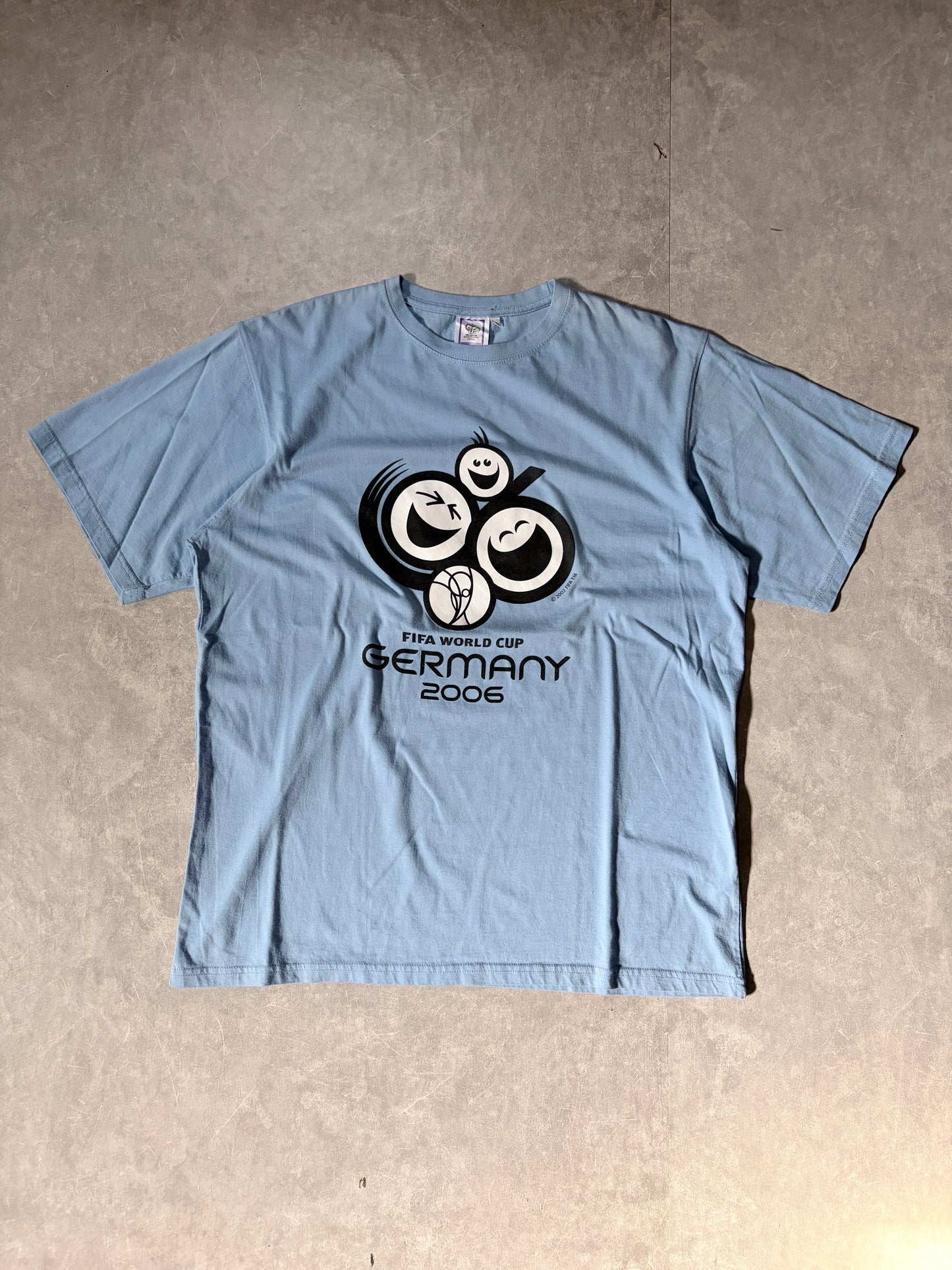 2006 Vintage Fifa World Cup Germany Baby Blue T Shirt -XL
