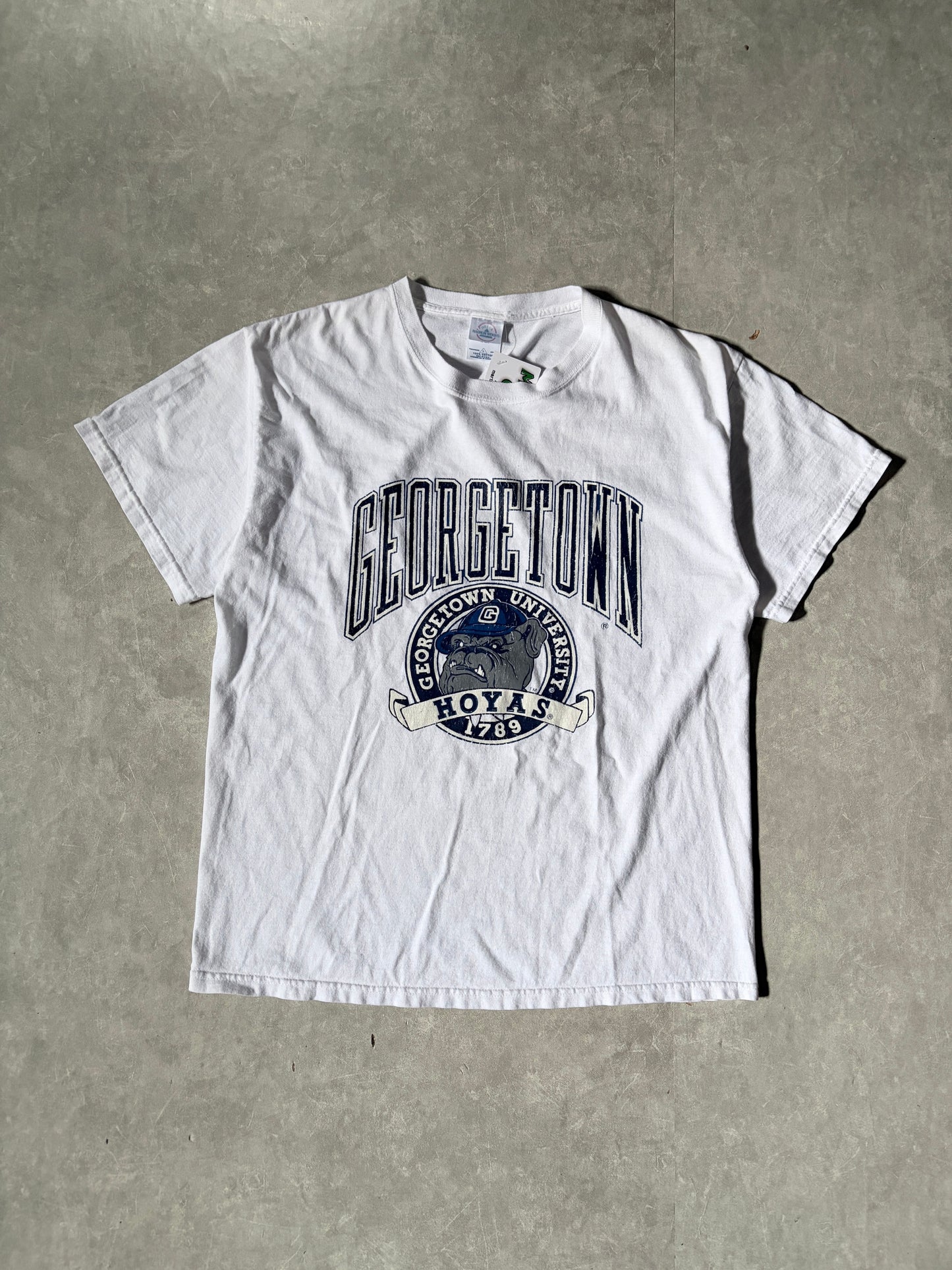 90s Vintage Georgetown Hoyas White T-Shirt -L