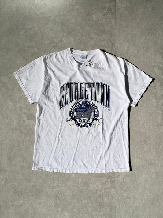 90s Vintage Georgetown Hoyas White T-Shirt -L - L | Martin City Vintage