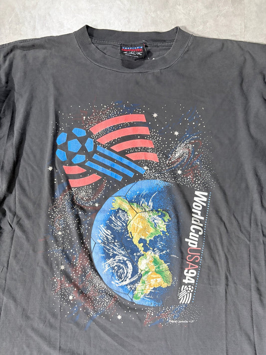 1994 Vintage FIFA World Cupp Magic Johnson Tees Black T Shirt -L - L | Martin City Vintage