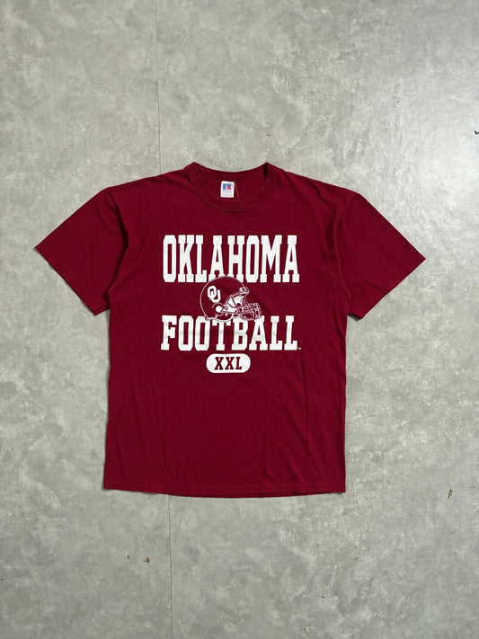90s Vintage Oklahoma Sooners Football Red T-Shirt -M - M | Martin City Vintage