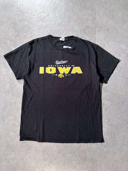 2000s Vintage Iowa Hawkeyes Black T-Shirt -M