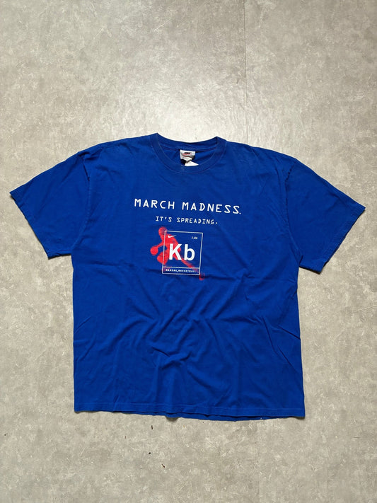 90s Vintage Kansas Jayhawks Nike March Madness Infection Blue T-Shirt -XL - XL | Martin City Vintage