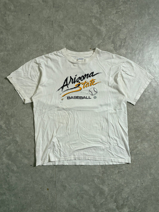 90s Vintage Arizona State Sun Devils Baseball White T-Shirt -XL - XL | Martin City Vintage