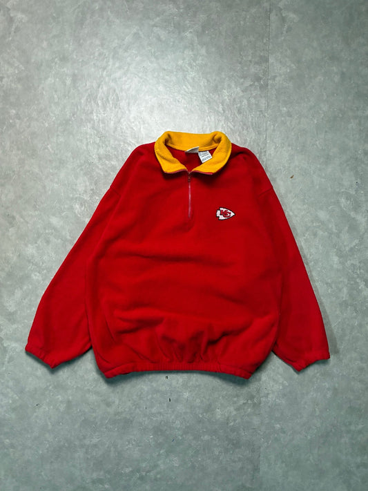 90s Vintage Kansas City Chiefs Red Fleece -L - L | Martin City Vintage