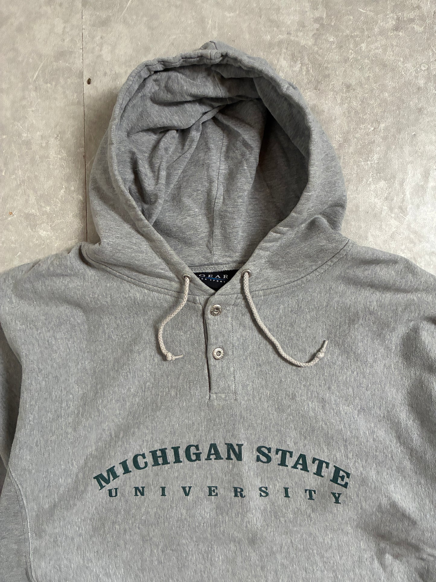 2000s Vintage Michigan State Spartans Grey Hoodie -M