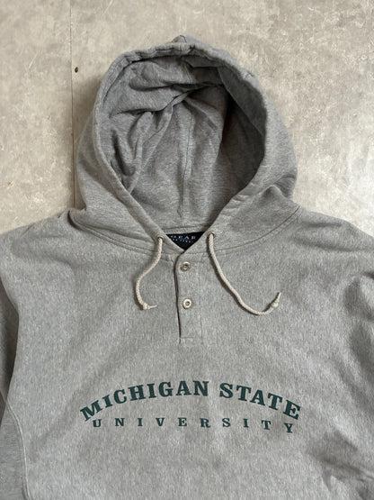 2000s Vintage Michigan State Spartans Grey Hoodie -M