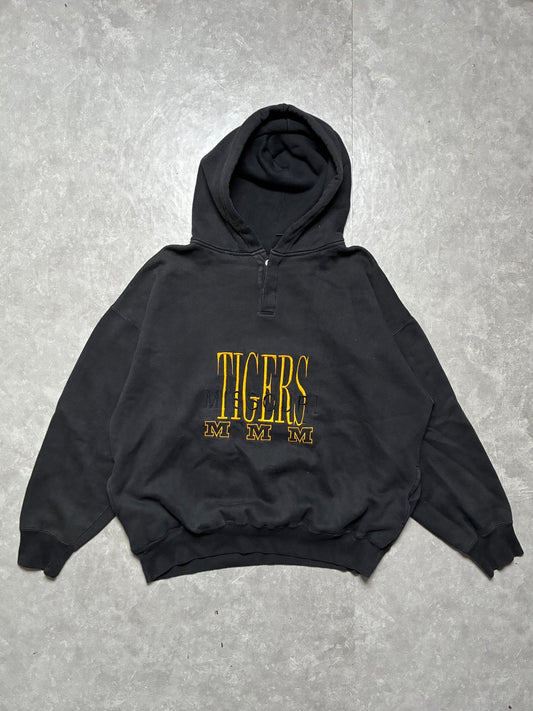 90s Vintage Missouri Tigers Embroidered Black Hoodie -XL - XL | Martin City Vintage