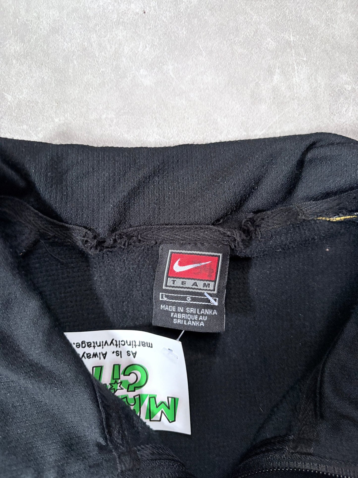 90s Vintage Mizzou Tigers Nike Black Track Jacket -L - L | Martin City Vintage