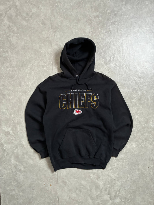 90s Vintage Kansas City Chiefs Black Hoodie -M - M | Martin City Vintage