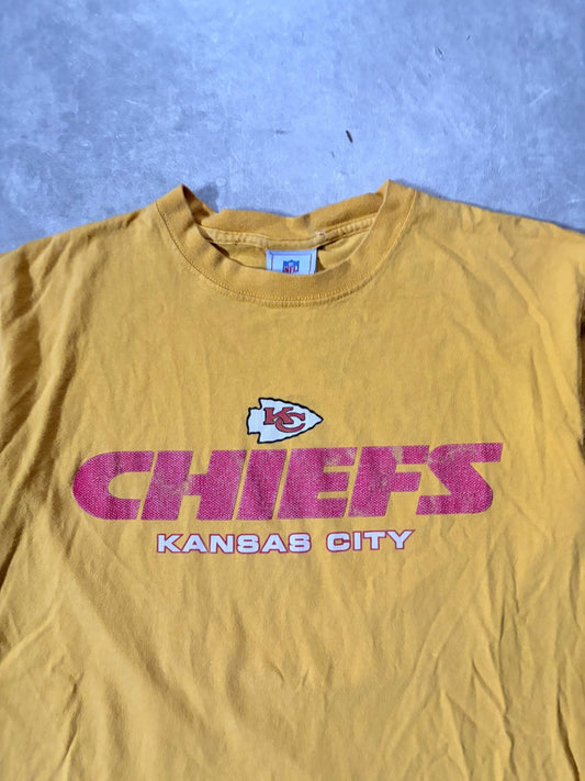 2000s Vintage Kansas City Chiefs NFL Yellow T-Shirt -L - L | Martin City Vintage