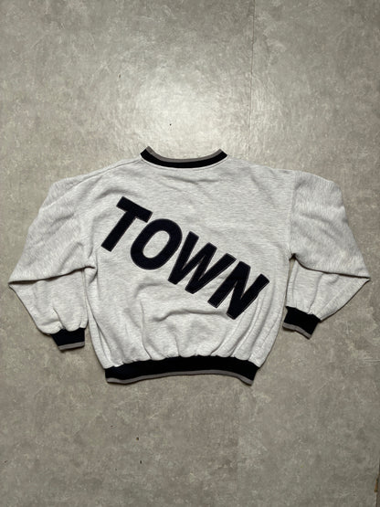 90s Vintage Georgetown Front Back Embroidered Heather Grey Crewneck -XL