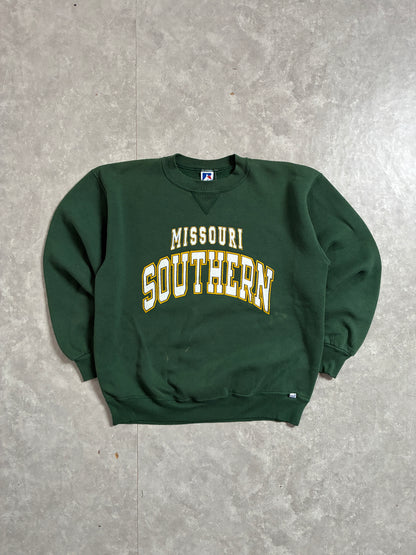 90s Vintage Missouri Southern State Griffons Green Crewneck -L
