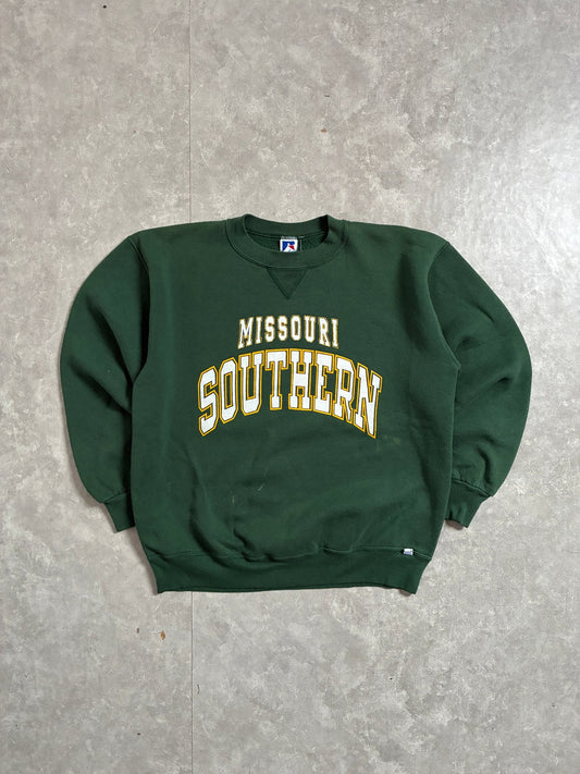 90s Vintage Missouri Southern State Griffons Green Crewneck -L - L | Martin City Vintage