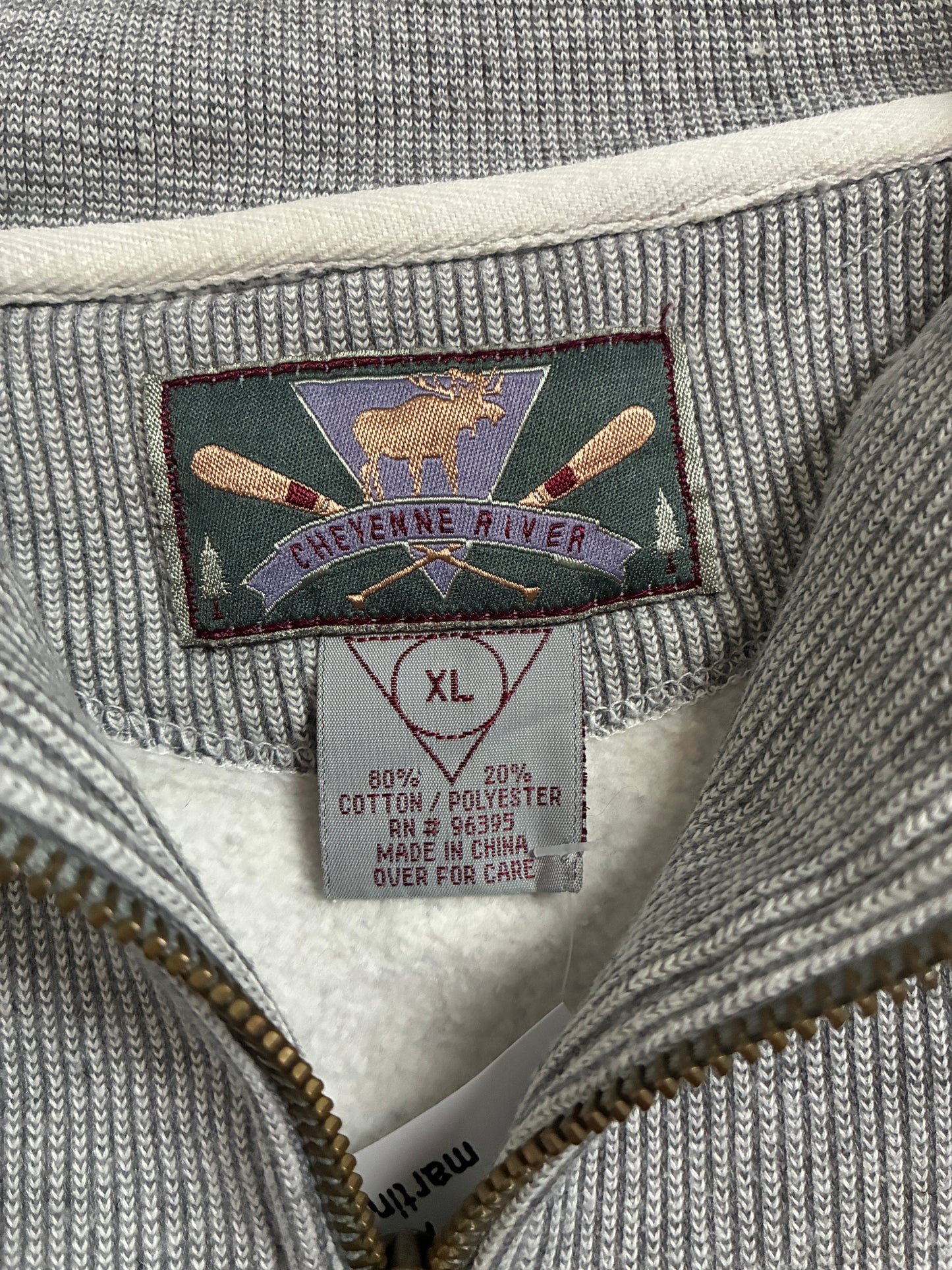 90s Vintage Kansas Jayhawks Grey Quarter Zip -XL