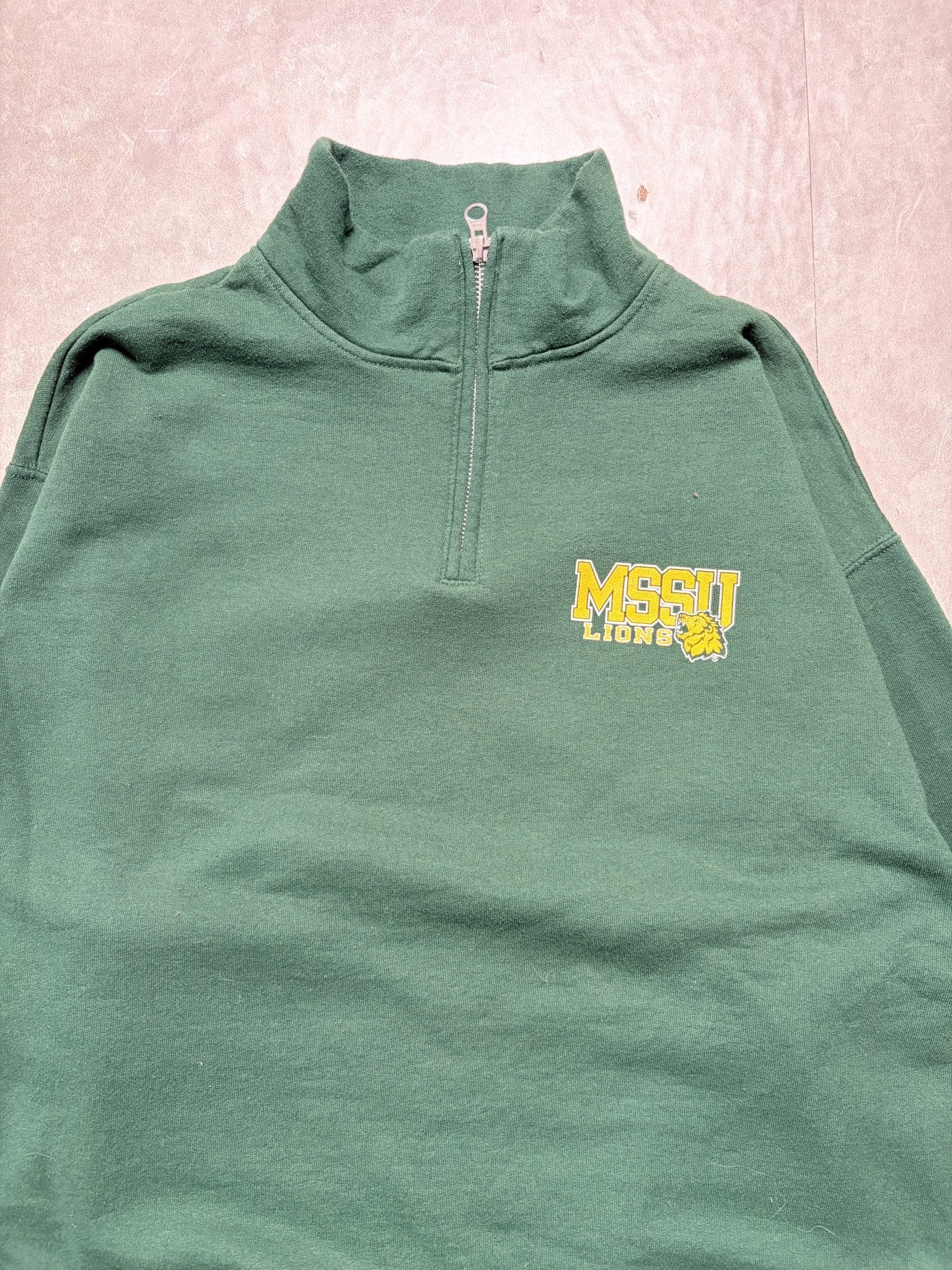 2000s Vintage Missouri Southern State Griffons Green Quarter Zip -L - L | Martin City Vintage