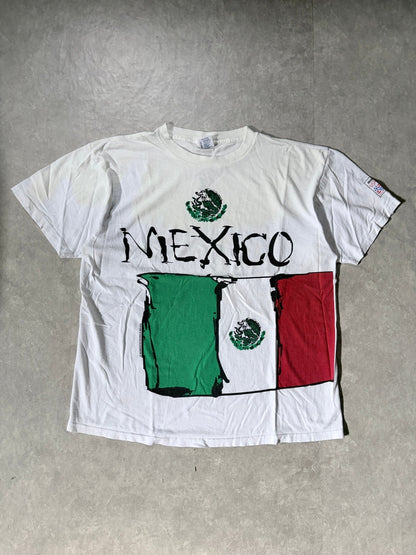 1994 Vintage Mexico FIFA World Cup Big Print White T Shirt -XL - XL | Martin City Vintage