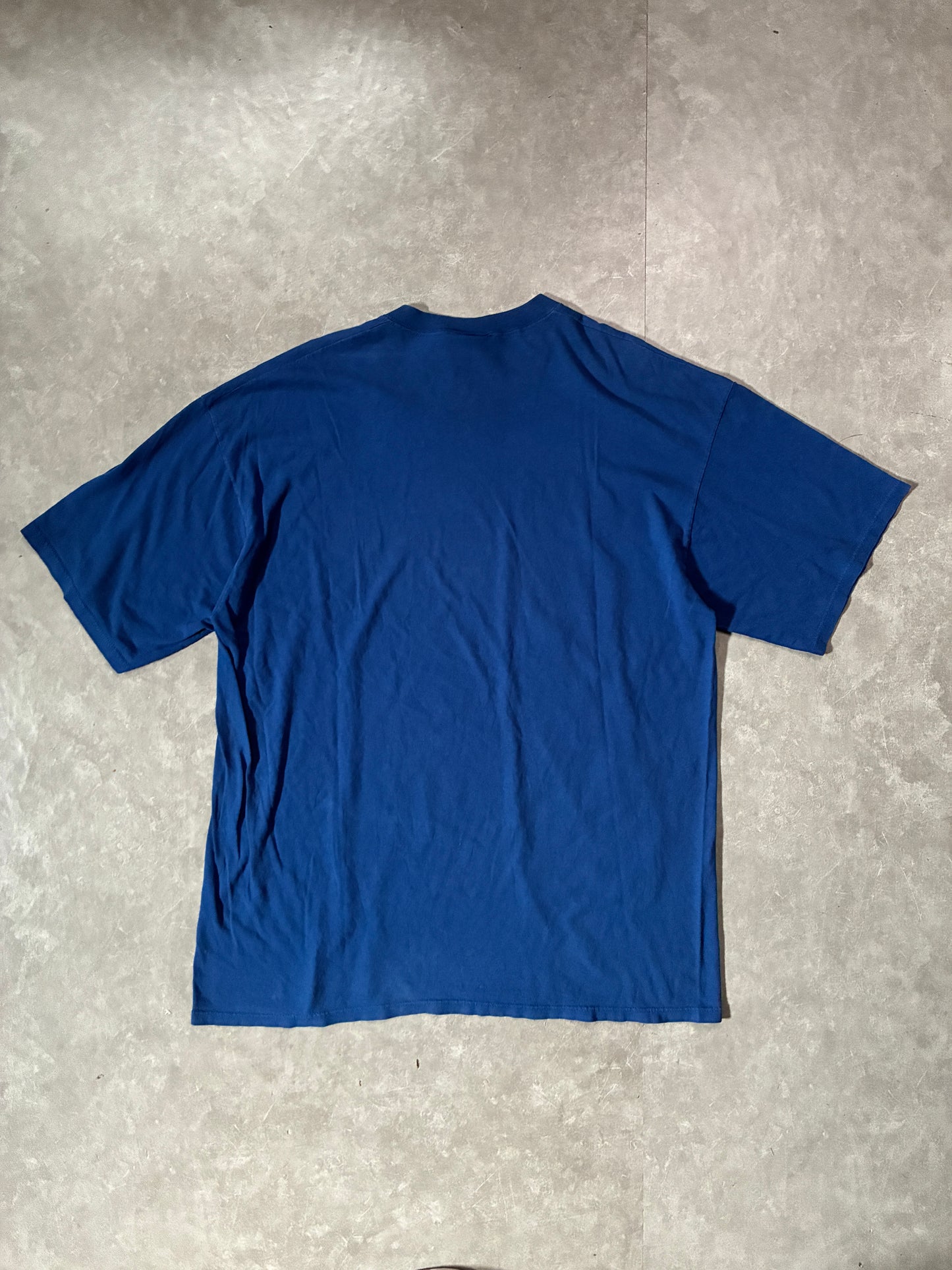90s Vintage Kansas Jayhawks Big Print Blue T-Shirt -XXL