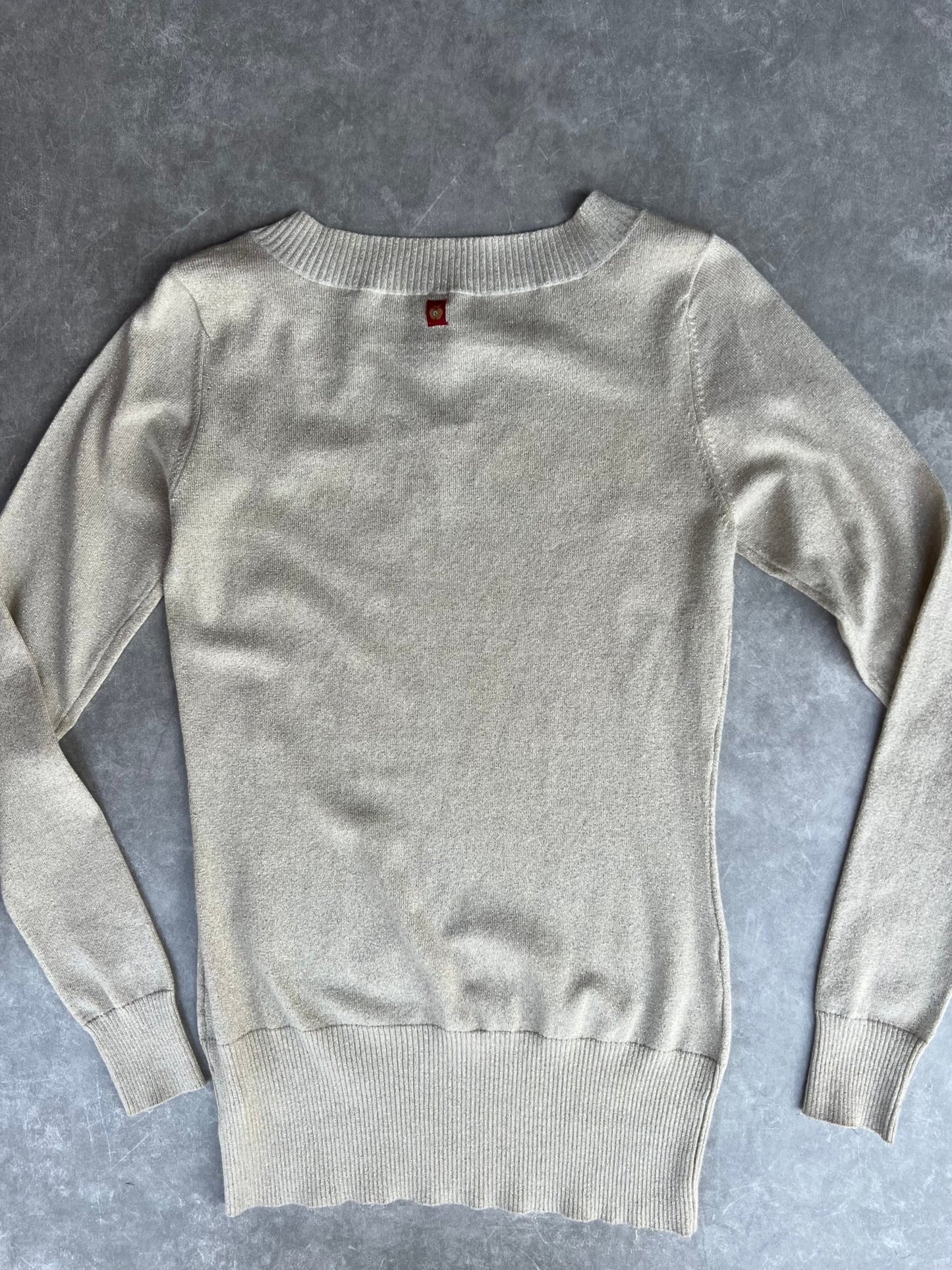 2000s Vintage Apple Bottom Gold Embroidered Sweater Top Size XL - XL | Martin City Vintage