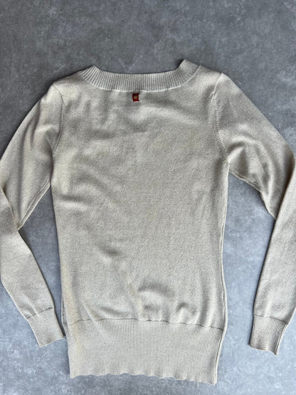 2000s Vintage Apple Bottom Gold Embroidered Sweater Top Size XL - XL | Martin City Vintage