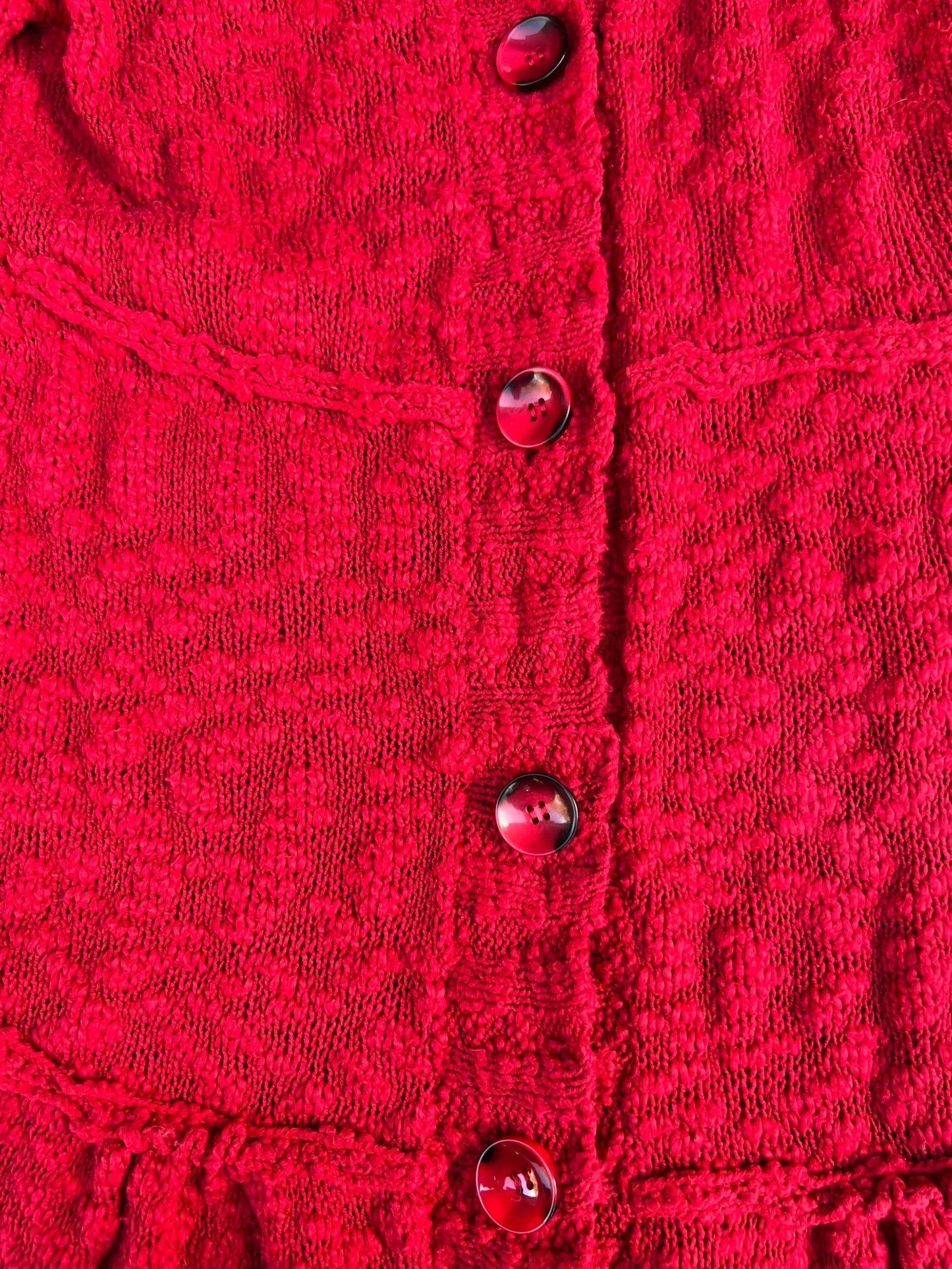 2000s Vintage Fever Red Long Sweater Cardigan - L - L | Martin City Vintage