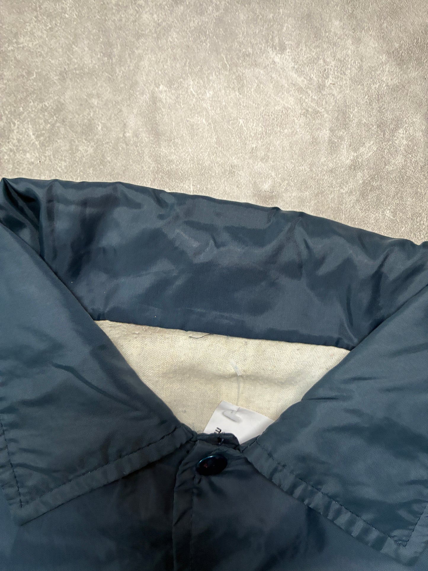 90s Vintage Kansas Jayhawks Navy Bomber Jacket -XL