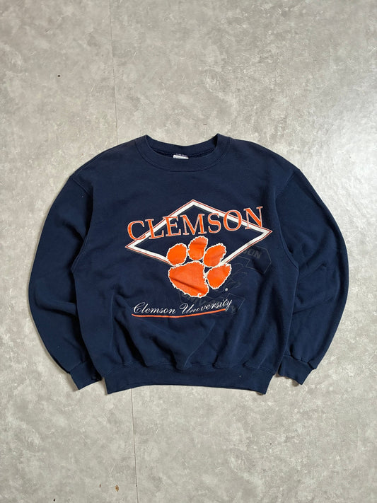90s Vintage Clemson Tigers Navy Crewneck -XL - XL | Martin City Vintage