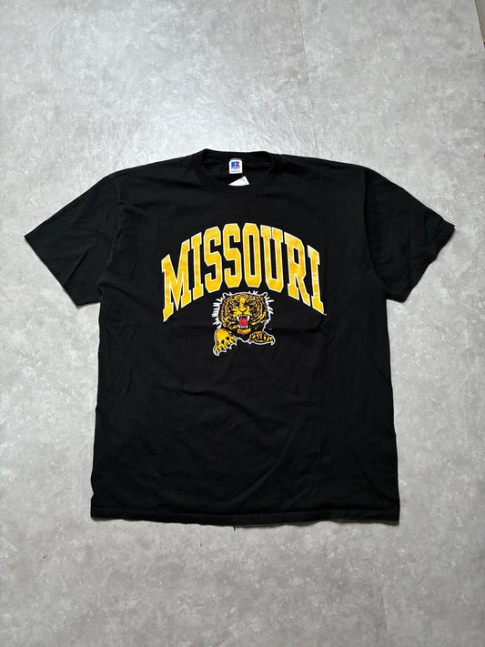 90s Vintage Missouri Tigers Black Russell T-Shirt -XXL - XXL | Martin City Vintage
