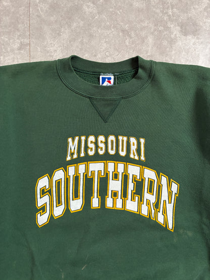 90s Vintage Missouri Southern State Griffons Green Crewneck -L