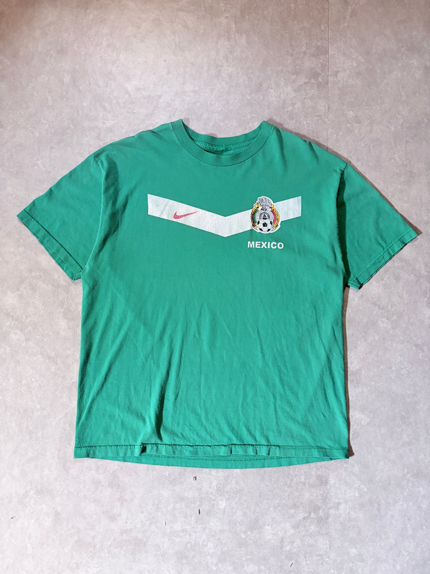 90s Vintage Mexico Soccer Nike Bootleg Green T Shirt -XL